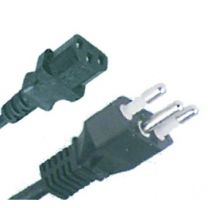 2.5A 3 Pin Male Plug &amp; 3 Pin Kettle Plug Cable 1.5 Metre