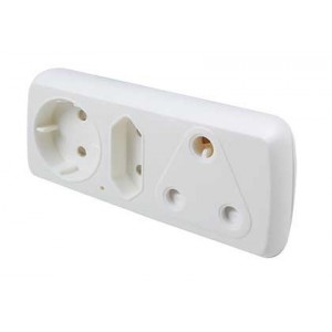 1x 16A SA &amp; 1x Euro &amp; 1x Schuko Socket Adaptor