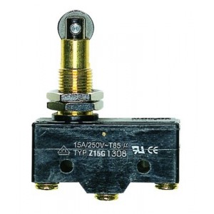 Micro Switch Type Z Pushroller In-Line 1C/O 15A 250VAC