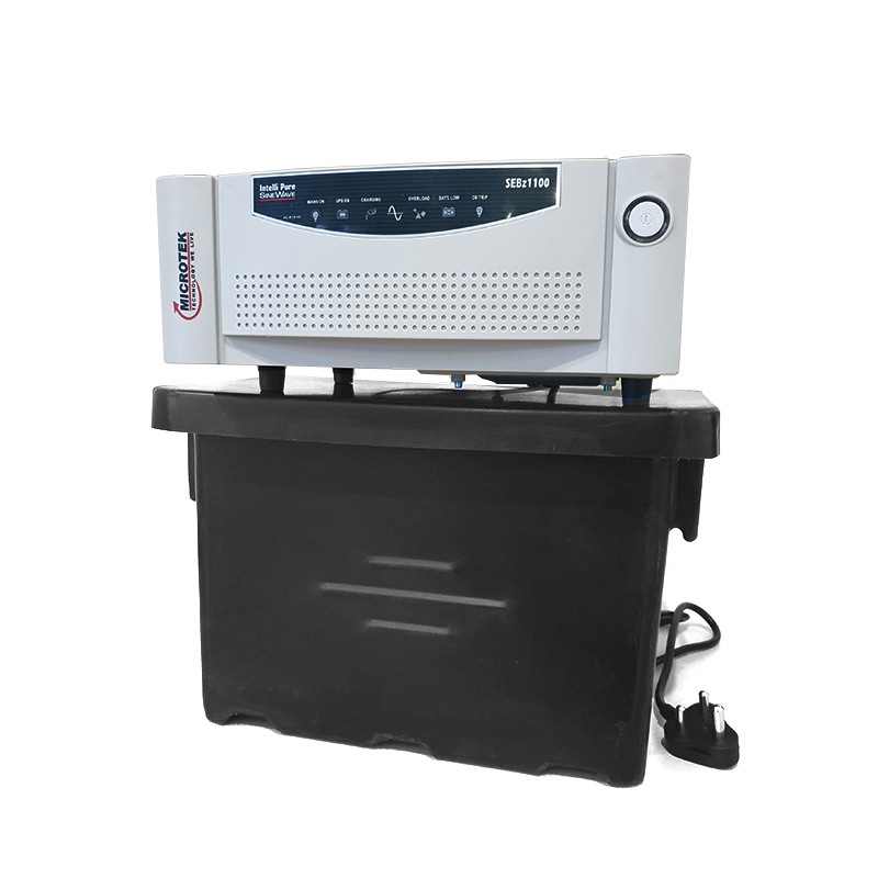 Microtek PURE SINE 950VA Inverter + 100AH Battery (4 HOUR BATTERY LIFE
