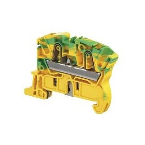 10mm² PI-Spring Clamp Terminal Block - Ground