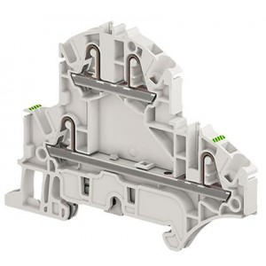 2.5MM² PI-Spring Clamp Terminal Block - Double Deck 1P+E