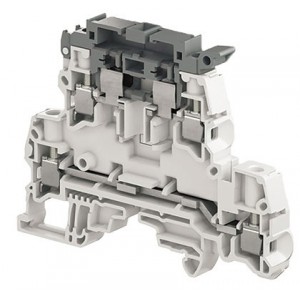 4mm² Double Deck Fused and Feedthrough Screw Terminal Block