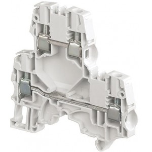 6mm² Screw Clamp Terminal Block - Double Deck 2P