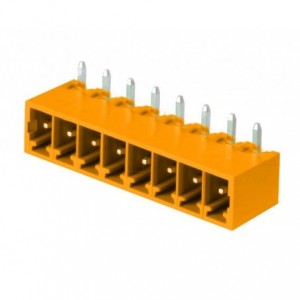 Terminal Block R/A PCB-MNT 8P Closed P3.5 Orange 15EDGRC-3.5-08P-15-00AH
