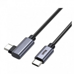 RIGHT ANGLED 100W USB-C CABLE - 2m LONG C14123BK-2M