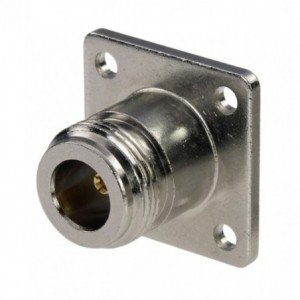 UG58 N-Type Female Square Flange Panel Mount Socket