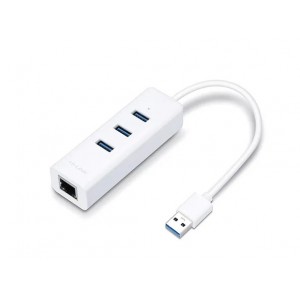 TP-Link USB 3.0 Type-A to Gigabit Ethernet Network Adapter with 3-Port USB 3.0 Type-A Hub | UE330