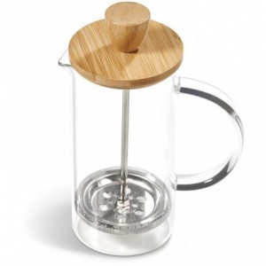 Okiyo Osu Glass &amp; Bamboo Coffee Plunger - 350ml