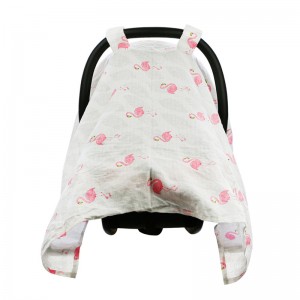 Baby Muslin Car Seat Sunshade Canopy