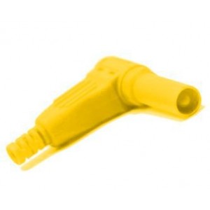 BANANA PLUG 4MM RIGHT ANGLE YELLOW- 1KV BB5504-YL