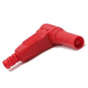 BANANA PLUG 4MM RIGHT ANGLE RED- 1KV BB5504-RD
