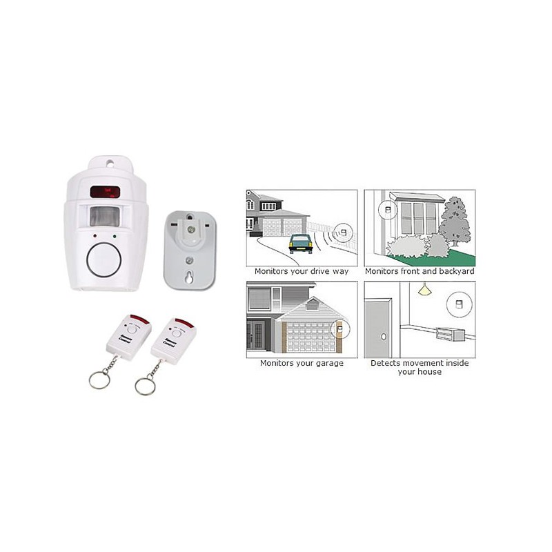 Motion Detector Alarm Kit - Remote Controlled On/Off