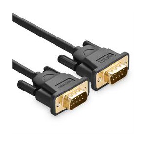 Ugreen 1.5m DB9 RS-232 Serial Male to Male Cable - Black