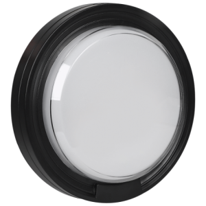 Ellies Cresent Series AC 24W Round LED Bulkhead - PC Black
