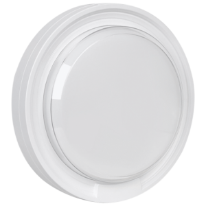 Ellies Cresent Series 24W Round AC LED Bulkhead - White (PC)