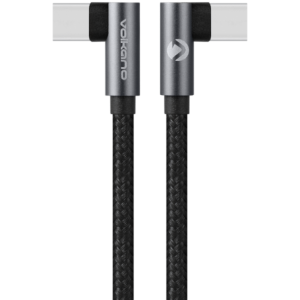 Volkano Weave Series USB-C to USB-C Cable 2m (60W) Right Angle - USB2.0e