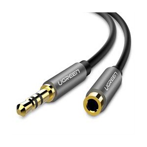 Ugreen 3m 3.5mm Audio M to F Extension Adapter - Black