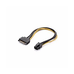 Ugreen SATA 15pin to 6pin PCI-E Power Cable - Black/Yellow