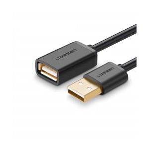 Ugreen 0.5m USB2.0 M to USB2.0 F Extension Cable - Black