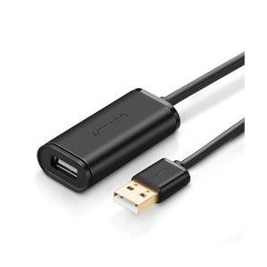 Ugreen 10m Active USB2.0 M to F Extension Cable - Black