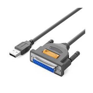 Ugreen 1.8m USB2.0 M to Parallel DB25 Printer Cable - Black