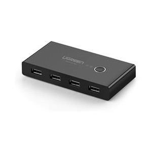 Ugreen 2-In 4-Out USB2.0 Sharing Switch - Black