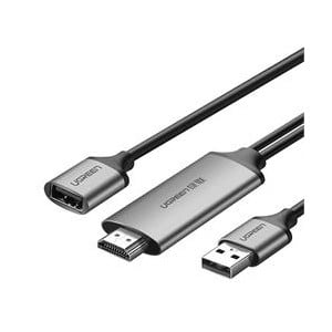 Ugreen USB2.0 F to HDMI W/USB2.0 M Adapter - Grey