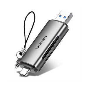 Ugreen USBC 3.1 Multi-Card Reader W/USB A - Grey