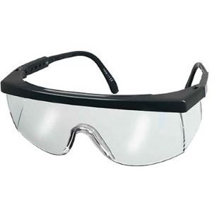 Safety Glasses Black Frame Clear