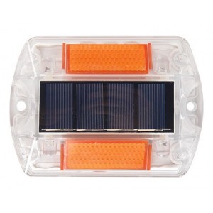 SOLAR ROAD STUD LIGHT YELLOW 4 x LED 102x82x23