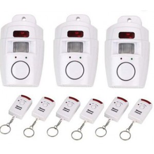 Motion Detector Alarm Kit - Remote Controlled On/Off (3 Pack)