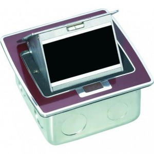 SS Floor Mount Pop Up Power Box Empty 3 Module
