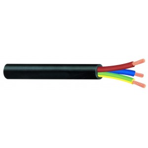 2.5mm x 2 CORE BLACK CABTYRE /5M