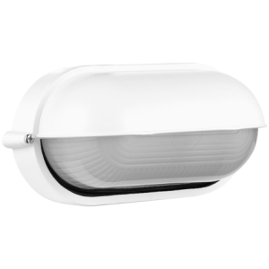 Ellies Arc Series AC Oval Bulkhead Light Fitting - White (E27)