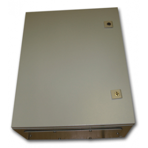 Metal IP55 Weatherproof Enclosure (500x400x210)  Beige  Surface Mount Lockable Doors