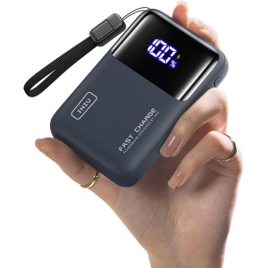 INIU Laptop Power Bank- 20000mAh 65W USB-C Fast Charging- Flight-Safe- Metallic Black