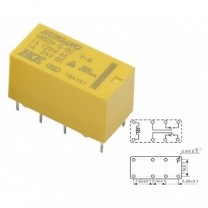 RELAY DPDT 1A 12VDC RECT 8PIN 450mW HRS2H-S-DC12V