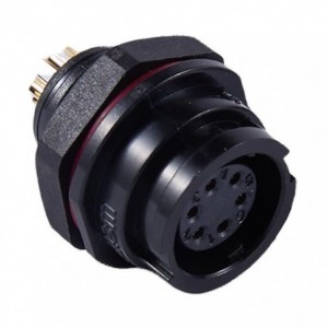 Panel Mount Socket / Female 6P IP67 Bayonet SY1312/S-6 No Cap