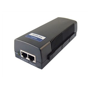 Gigabit Power over Ethernet Injector 48V 802.3at  0.6Amp  30Watt 10/100/1000  Shielded LAN Connector