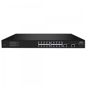 UNV - 16 Port PoE Switch  supports EXTEND Mode