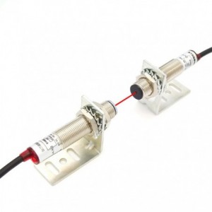 RED LASER BEAM SENSOR SET M12x60 A-NPN-O 6-36VDC SET (TX &amp; RX) E3F-20C1