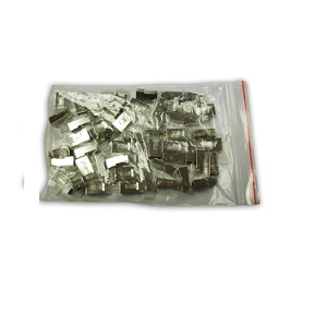 CAT5e RJ45 Connectors- Shielded- Stranded/Solid Core- 50 Pack