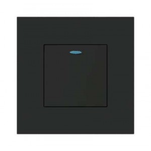 1 Lever 1 Way Switch 3X3 Black Orion PRE-ASS.
