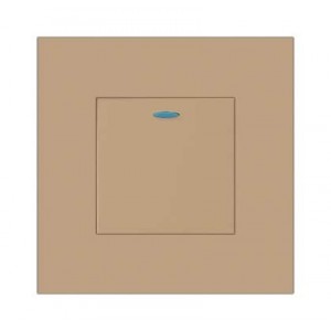 1 Lever Push Button 3X3 Champagne Orion Pre-Ass.