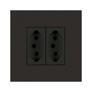 Orion Pre-Assembled Black 3x3 Socket Outlet 2X N-Type SA 16A