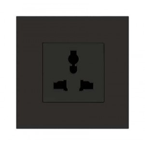 1X 10A Multi Socket Outlet 3X3 Black Orion PRE-ASS.