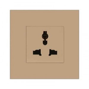 1X 10A Multi Socket Outlet 3X3 Champagne Orion PRE-ASS.