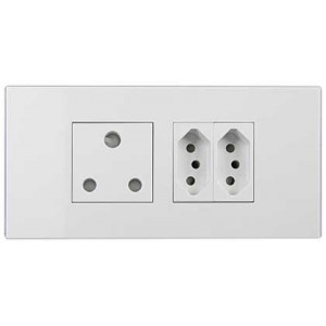 1X 16A Socket 2X N-TYPE Sa 16A 3X6 White Orion PRE-ASS.