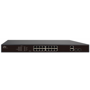 UNV - 16 Port PoE Switch  supports EXTEND Mode up to 250M